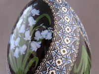 Bluebells Pysanky Ukrainian Easter Egg by So Jeo : Pysanky pysanka ukrainian easter egg batik art ukraine sojeo bluebells